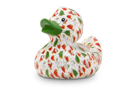 Werbeente Torsten Tannenbaum mit grünem Schnabel, ca. 8 cm