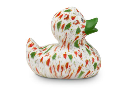 Werbeente Torsten Tannenbaum mit grünem Schnabel, ca. 8 cm