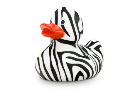 Werbeente Zoe Zebra, ca. 8 cm