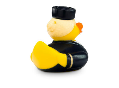 Werbeente Steffi Stewardess mit gelbem Halstuch