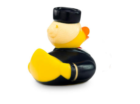 Werbeente Steffi Stewardess mit rotem Halstuch