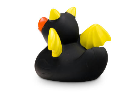 Werbeente Batduck Superheld schwarz-gelb