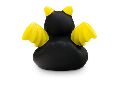 Werbeente Batduck Superheld schwarz-gelb