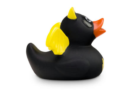 Werbeente Batduck Superheld schwarz-gelb