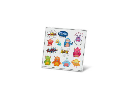 Tattoo Mäppchen Kinder mit 13 Monster-Hauttattoos für Kinder