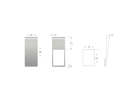ROMINOX® Mehrweg-Büroklammer Straight Clip XL mit Noppen, idealer Mailingartikel für Dokumente, bis zu 35 Seiten Klemmkraft