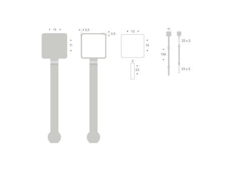 ROMINOX® Mehrweg-Büroklammer Document Pin, idealer Mailingartikel für Dokumente, bis zu 20 Seiten Klemmkraft