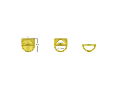 ROMINOX® Eckenklammer Corner Snap in Gold, idealer Mailingartikel für Dokumente, Büroklammer mit bis zu 10 Seiten Klemmkraft