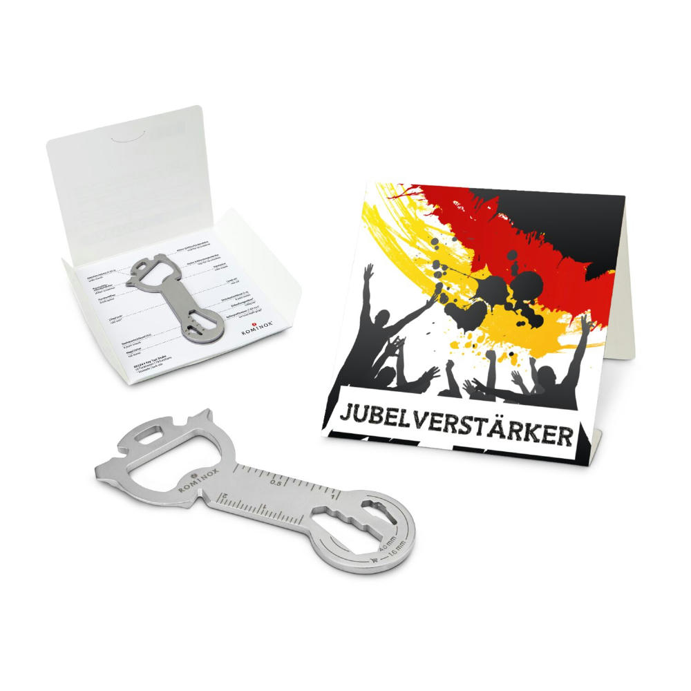 Geschenkartikel: ROMINOX® Key Tool Snake (19 Funktionen) im Motiv-Mäppchen Deutschland Fan Jubelverstärker