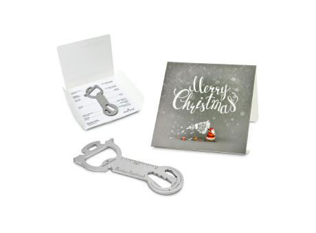 Geschenkartikel: ROMINOX® Key Tool Snake (19 Funktionen) im Motiv-Mäppchen Merry Christmas