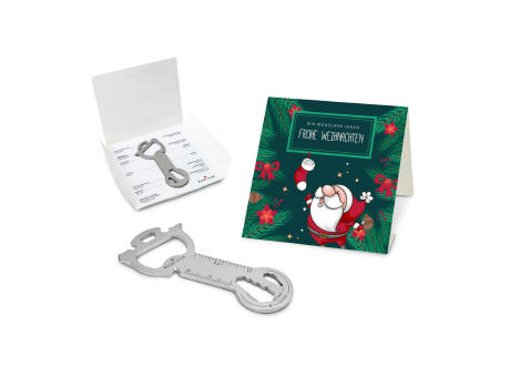 Geschenkartikel: ROMINOX® Key Tool Snake (19 Funktionen) im Motiv-Mäppchen Frohe Weihnachten