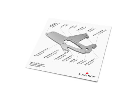 Geschenkartikel: ROMINOX® Key Tool Airplane / Flugzeug (19 Funktionen) im Motiv-Mäppchen Super Dad