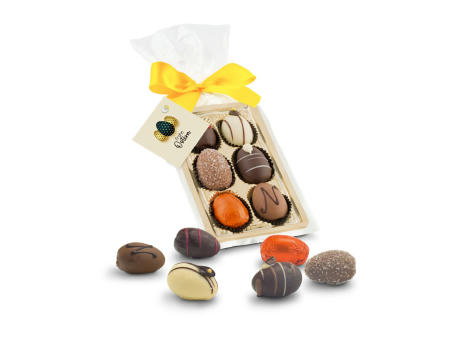 Geschenkartikel / Präsentartikel: Schokoladen-Pralineneier, 6 Stück, 125 g