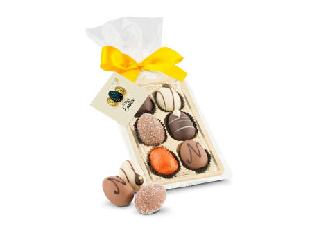 Geschenkartikel / Präsentartikel: Schokoladen-Pralineneier, 6 Stück, 125 g