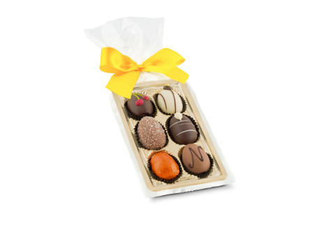 Geschenkartikel / Präsentartikel: Schokoladen-Pralineneier, 6 Stück, 125 g