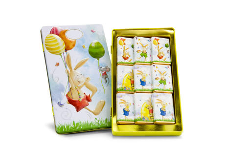 Geschenkartikel / Präsentartikel: Schokoladendose Ostergrüße