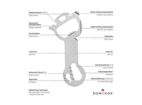 ROMINOX® Key Tool // Snake - 19 Funktionen