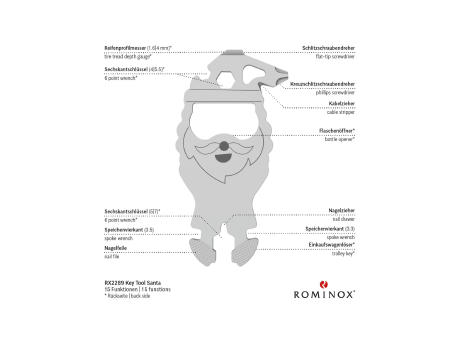 ROMINOX® Key Tool // Santa - 15 functions (Weihnachtsmann)