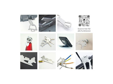Geschenkartikel: ROMINOX® Key Tool Football / Fußball (18 Funktionen) im Motiv-Mäppchen Deutschland Fußballfan
