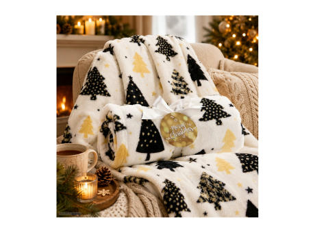 Kuscheldecke Merry Christmas - 120 x 150 cm, 190 g/m²