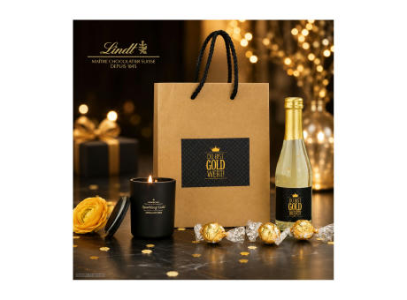 Geschenkset / Präsenteset: Du bist Gold wert Tüte
