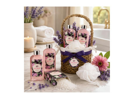 Wellness-Geschenkset: Lavendelkörbchen