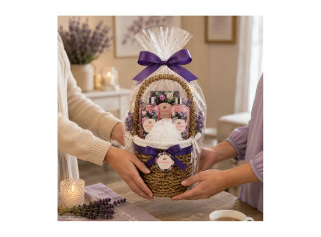 Wellness-Geschenkset: Lavendelkörbchen