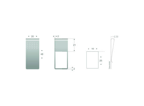 ROMINOX® Mehrweg-Büroklammer Straight Clip XL mit Noppen, idealer Mailingartikel für Dokumente, bis zu 35 Seiten Klemmkraft