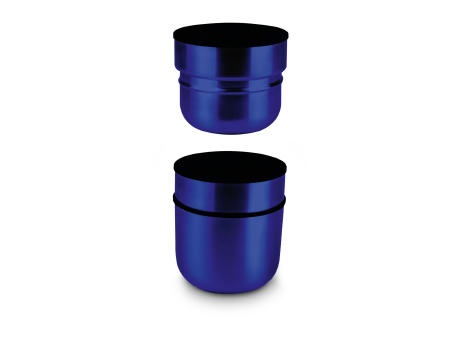 ROMINOX® Isolierkanne // Cup in Cup - mit 2 Deckeln - Blau