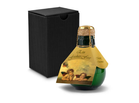 Kleinste Sektflasche der Welt! Raffael - Inklusive Geschenkkarton in Schwarz, 125 ml