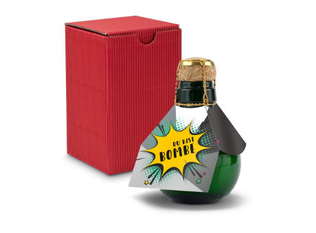 Kleinste Sektflasche der Welt! Du bist Bombe - Inklusive Geschenkkarton in Rot, 125 ml