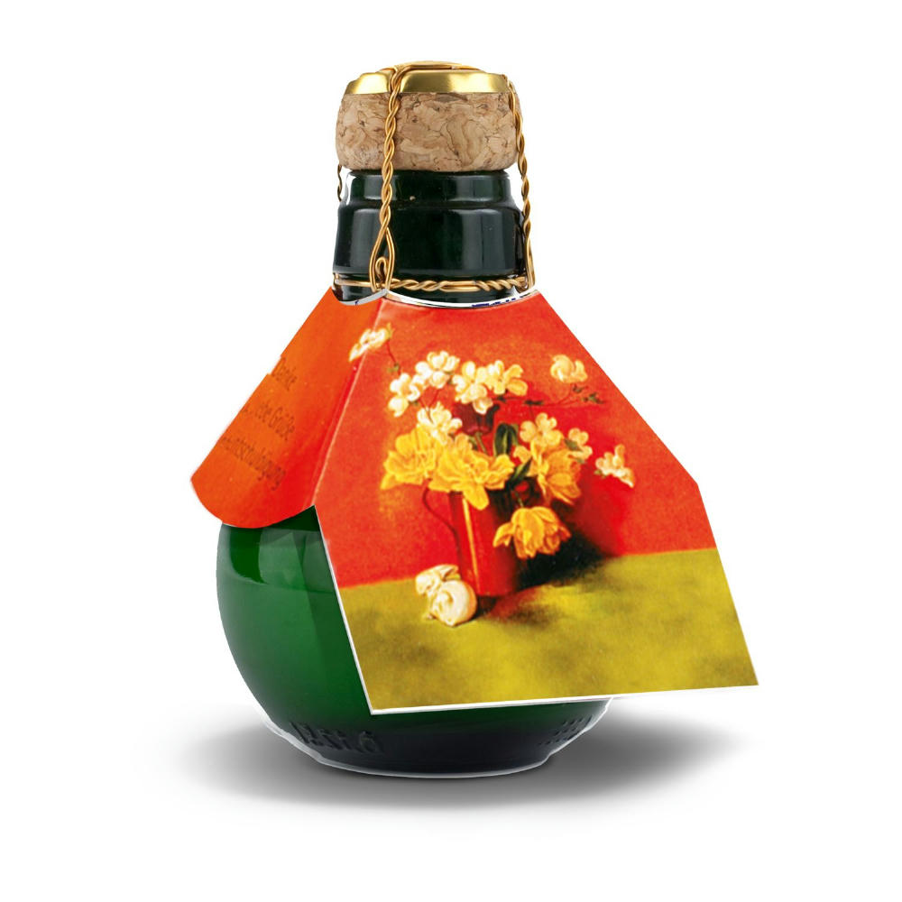 Kleinste Sektflasche der Welt! Blumengesteck - Ohne Geschenkkarton, 125 ml