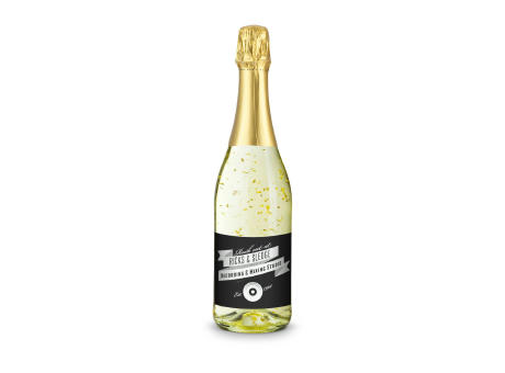 Golden Flakes - Flasche klar - Kapselfarbe Gold, 0,75 l