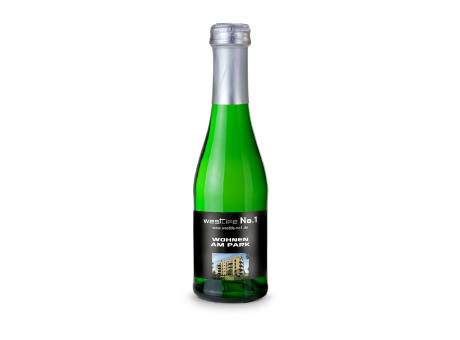 Sekt Cuvée Piccolo - Flasche grün - Kapselfarbe Silber, 0,2 l