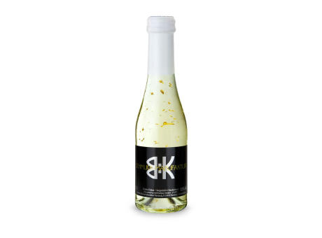 Piccolo Golden Flakes - Flasche klar - Kapselfarbe Weiß, 0,2 l