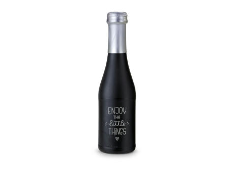 Promo Secco Piccolo - Flasche schwarz matt - Kapselfarbe Silber, 0,2 l