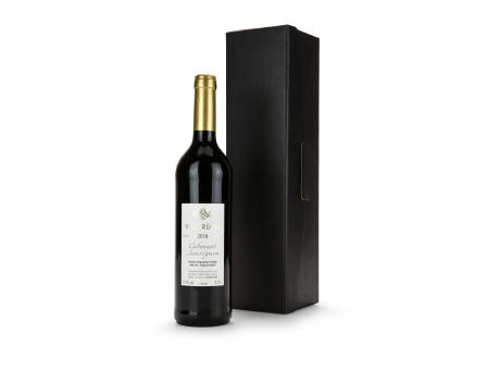 Geschenkset / Präsenteset: Rotwein im schwarzen Geschenkkarton