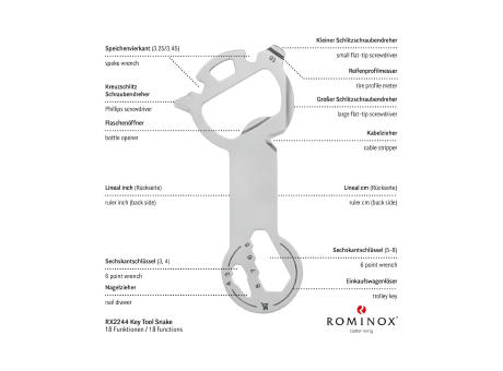 Geschenkartikel: ROMINOX® Key Tool Snake (18 Funktionen) im Motiv-Mäppchen Danke