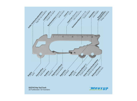 Geschenkartikel: ROMINOX® Key Tool Truck / LKW (22 Funktionen) im Motiv-Mäppchen Super Dad