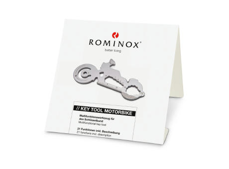 Geschenkartikel: ROMINOX® Key Tool Motorbike / Motorrad (21 Funktionen) im Motiv-Mäppchen Werkzeug