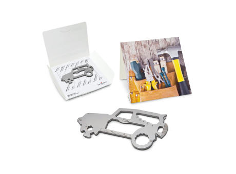 Geschenkartikel: ROMINOX® Key Tool SUV / Auto (19 Funktionen) im Motiv-Mäppchen Werkzeug