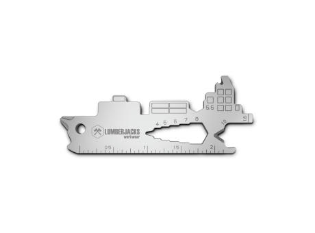 Geschenkartikel: ROMINOX® Key Tool Cargo Ship / Containerschiff (19 Funktionen) im Motiv-Mäppchen Danke