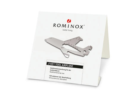 Geschenkartikel: ROMINOX® Key Tool Airplane / Flugzeug (18 Funktionen) im Motiv-Mäppchen Deutschland Fan Jubelverstärker