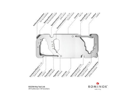Geschenkartikel: ROMINOX® Key Tool Link (20 Funktionen) im Motiv-Mäppchen Osterhase