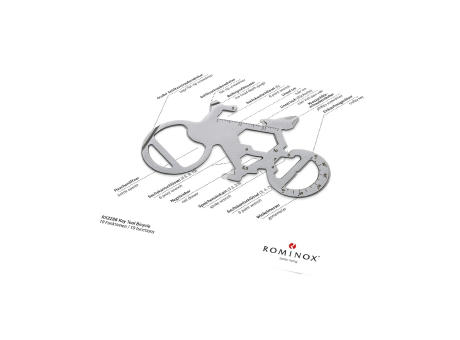 Geschenkartikel: ROMINOX® Key Tool Bicycle / Fahrrad (19 Funktionen) im Motiv-Mäppchen Osterhase