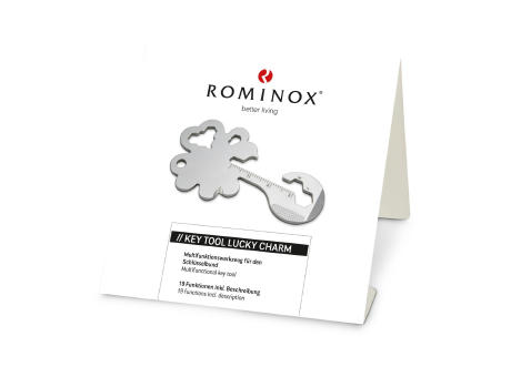 Geschenkartikel: ROMINOX® Key Tool Lucky Charm / Kleeblatt Glücksbringer (19 Funktionen) im Motiv-Mäppchen Frohe Weihnachten