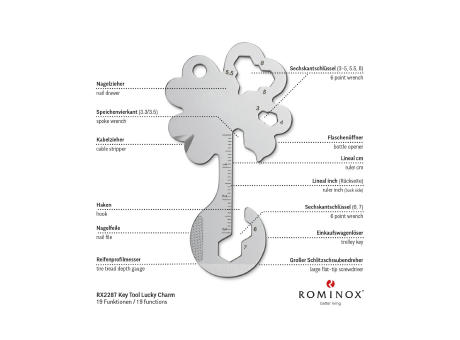 Geschenkartikel: ROMINOX® Key Tool Lucky Charm / Kleeblatt (19 Funktionen) im Motiv-Mäppchen Osterhase
