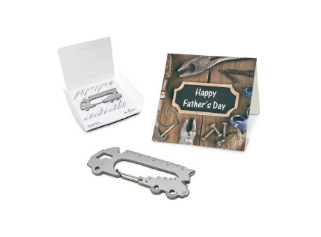 Geschenkartikel: ROMINOX® Key Tool Truck / LKW (22 Funktionen) im Motiv-Mäppchen Happy Father's Day