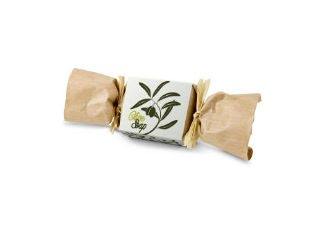 Seife 30 Gramm mit Olivenduft, liebevoll und nachhaltig verpackt
