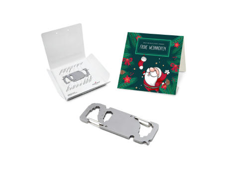 Geschenkartikel: ROMINOX® Key Tool Link (20 Funktionen) im Motiv-Mäppchen Frohe Weihnachten